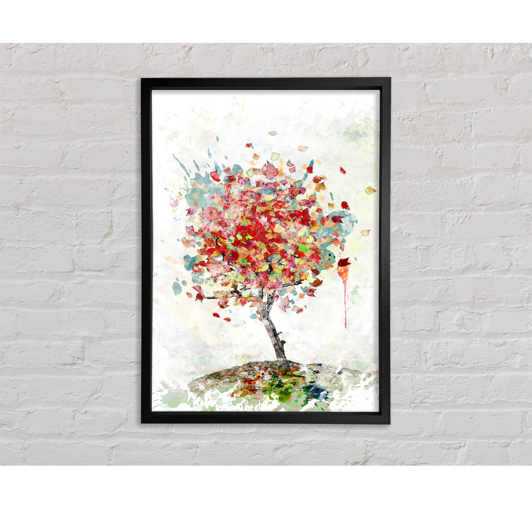 Leaves Falling From The Magical Tree - Single Picture Frame Kunstdrucke auf Leinwand