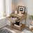Retro Style Nightstand With 1 Drawer, An Open Shelf, Turned Legs And Metal Handles