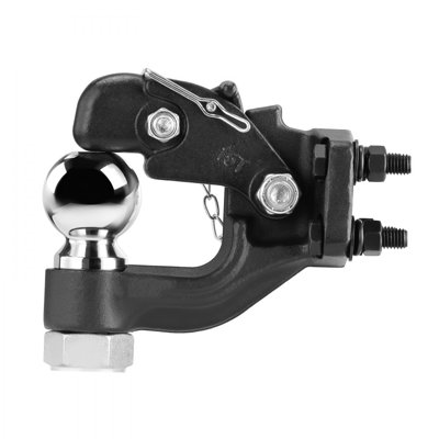 Pintle Hitch 2-5/16" Mount Hitch Ball for 2.5" to 3" Lunette Ring 30000 lbs