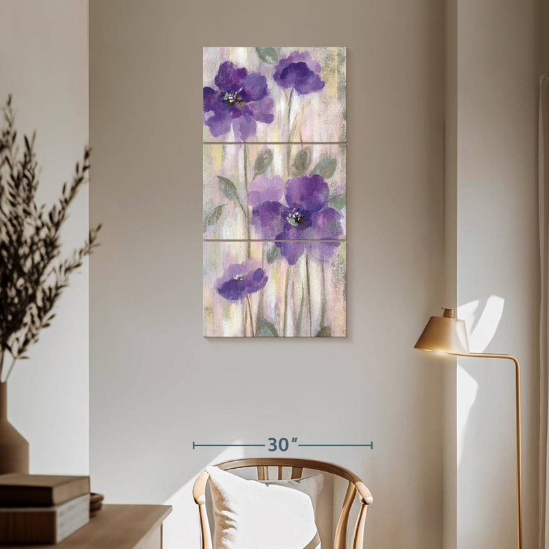Fleurs printanières I, H 62 po x l 30 po