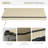 Retractable Awning, Patio Awnings, Sunshade Shelter W/ Manual Crank Handle, UV & Water-Resistant Fabric And Aluminum Frame For Deck, Balcony, Yard-112604894-112604893