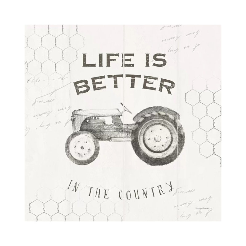 Life At Home II On Chicken Wire Background by Avery Tillmon - Print on Canvas, Wrapped Canvas