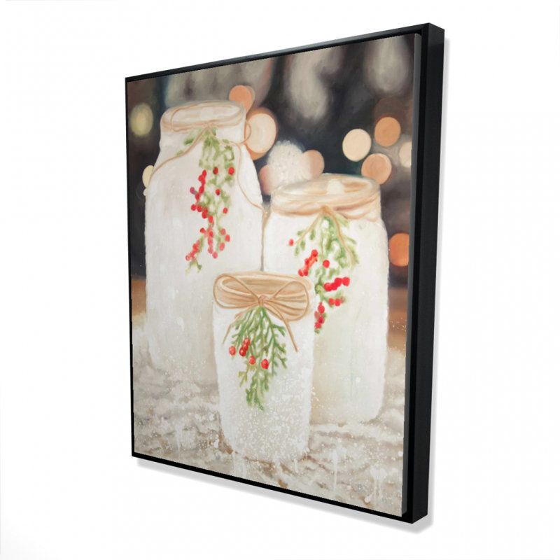 Christmas Candles Print On Canvas