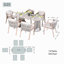 Ensemble repas de patio pour 6 personnes avec table ovale Cassily, coussins inclus