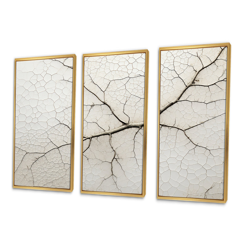 «Monocrhome Sycamore Tree Solitude I», ensemble d'art mural sycomore, Cadre flottant doré, H 40 po x l 60 po x P 1 po