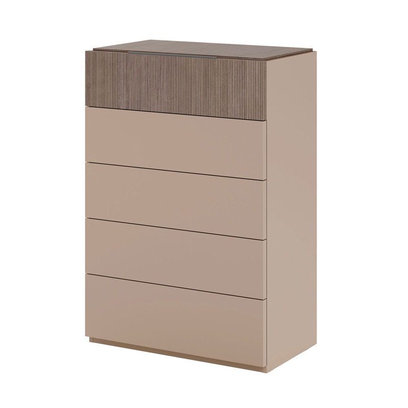 Commode de rangement contemporaine taupe