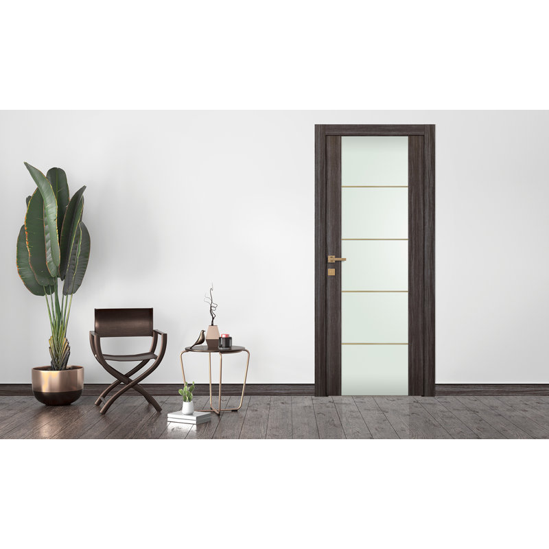Dalle de porte intérieure Palladio, 35,875 po x 79,37 po, Chêne gris