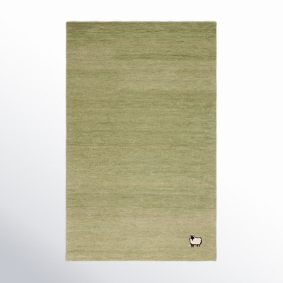 Racheal Light Green Hand-Tufted Wool Rug