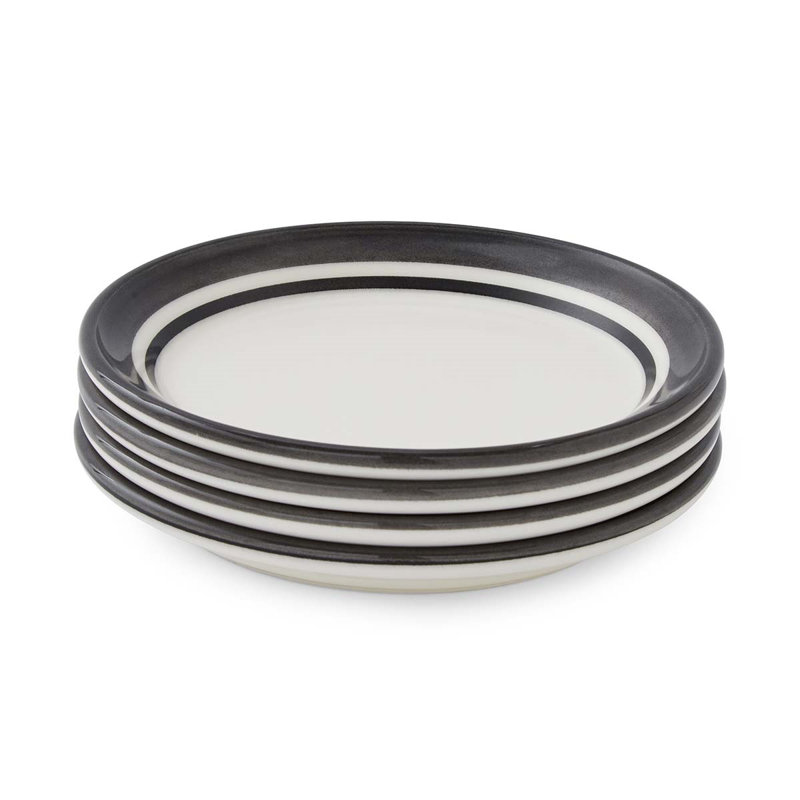 Portmeirion, Potters Stripe - Bread Plates, Black