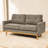 Brooklington 67.7" Square Arm Loveseat with Wooden Legs (Legs Tone May Vary)-1393637135