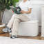 Repose-pieds rectangulaire en velours avec repose-pieds-1662701802
