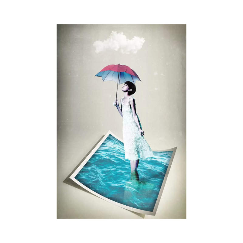 Toe In The Water by Vin Zzep - Print on Canvas, 66.04 cm H x 45.72 cm W x 1.91 cm D, Wrapped Canvas