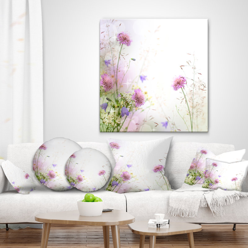 Coussin lombaire à motif floral pastel magnifique