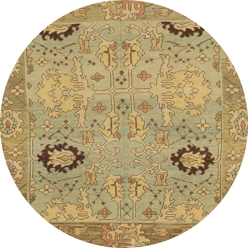 Abstract Indoor Rug, Round 5'