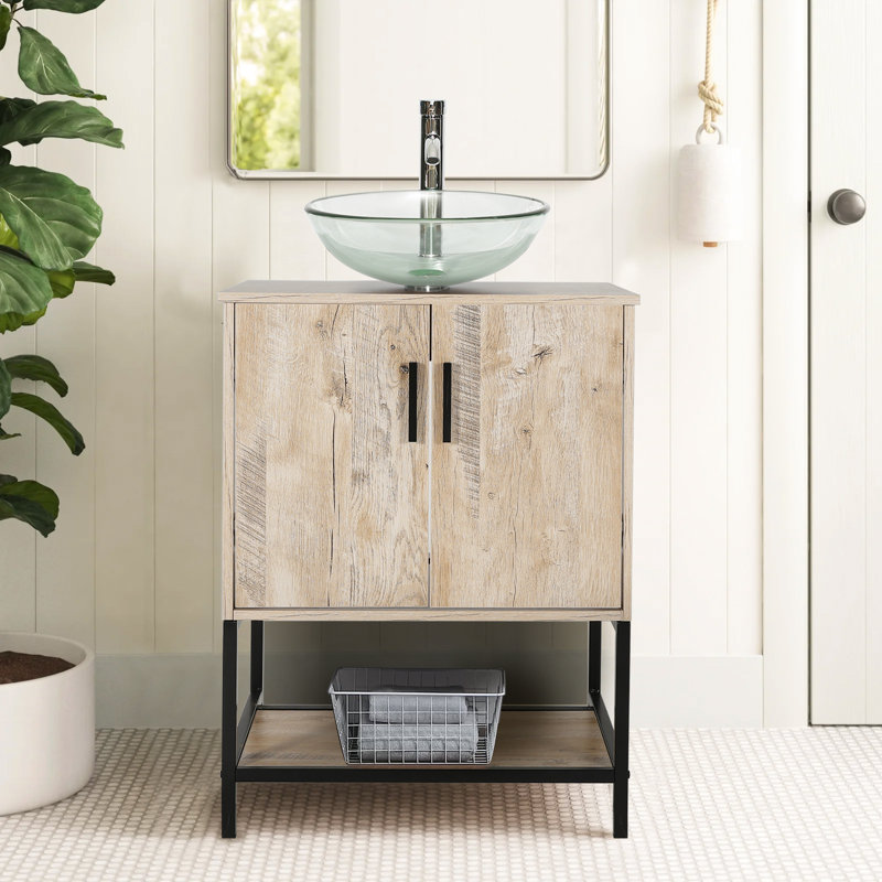 24" Single Bathroom Vanity Set, Oak