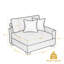 Upholstered Side Chair with Footstool-948402430