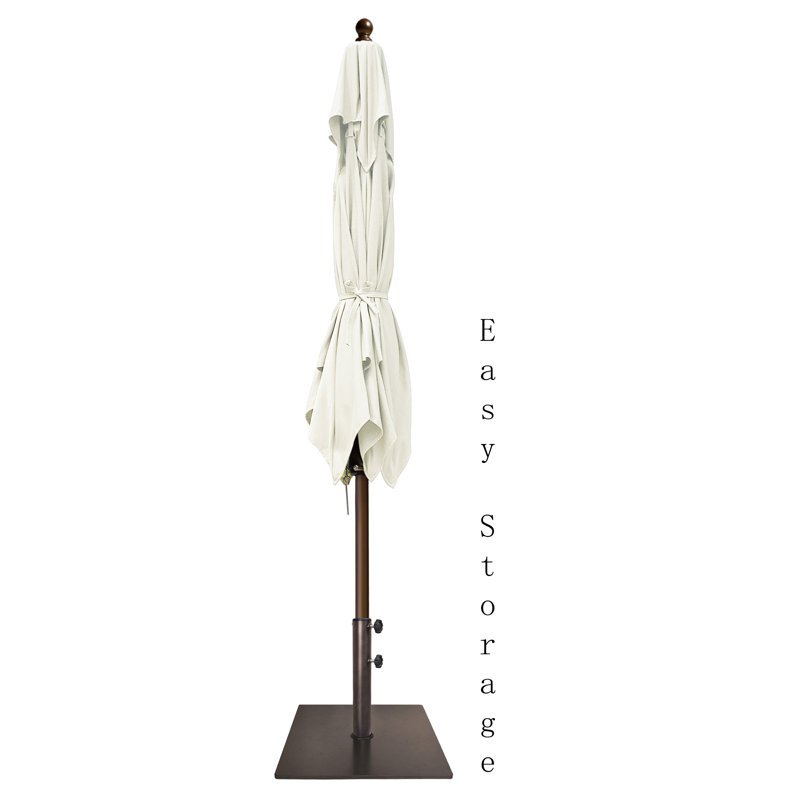 Parasol de marché carré 6 pi Nahlani, Blanc ivoire