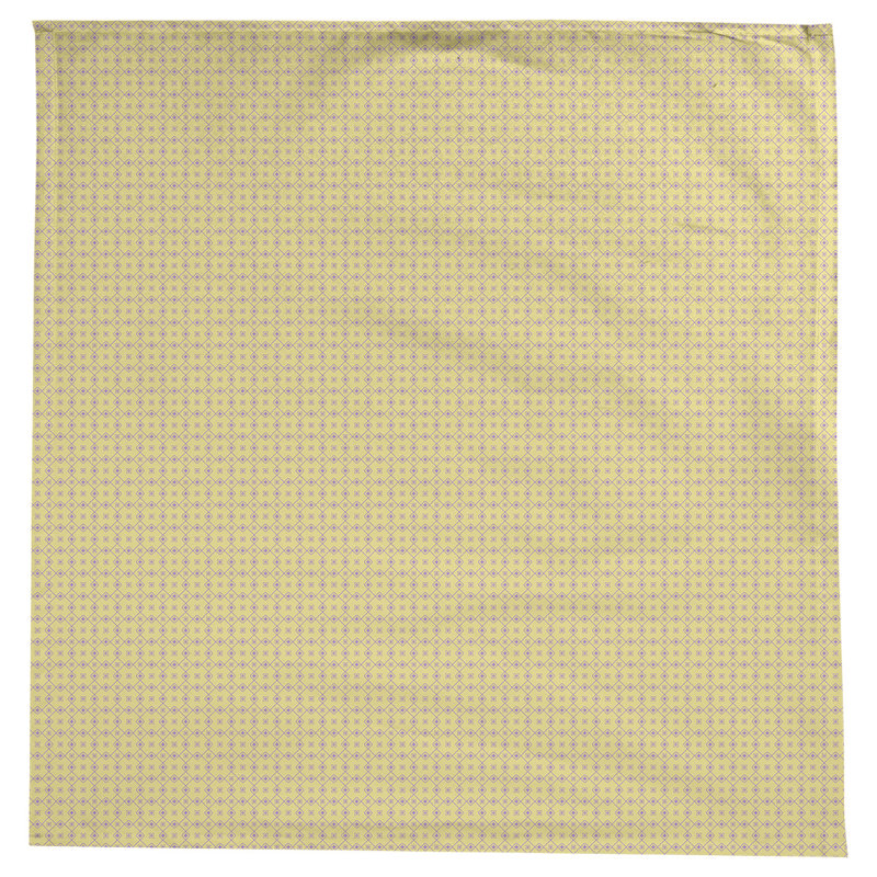 Avicia Geometric 100% Cotton Square Tablecloth, Yellow/Purple