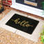 Nicola Spring - Coir Door Mats - 60 x 40cm - Hello Black-123131467