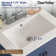 24" White Rectangular Bathroom Single Vanity Top Sink with Three Faucet Holes and Overflow(Top Only)