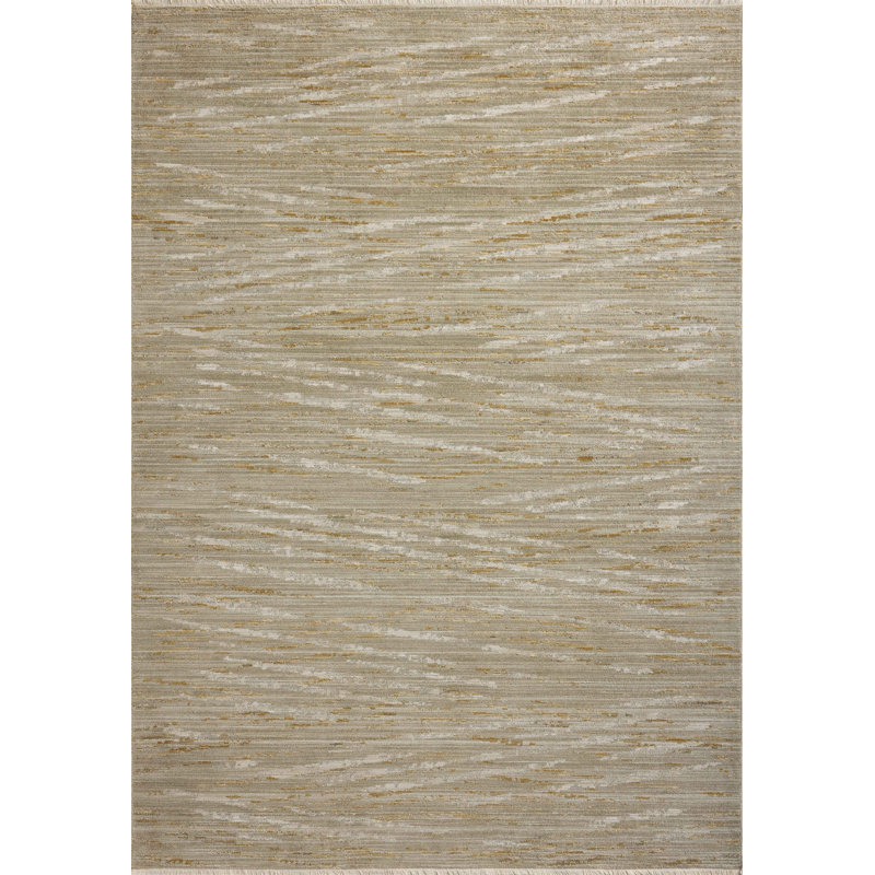 Marlia Sage / Gold Area Rug, Rectangle 6'3" x 9'4"