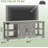 60" Farmhouse TV Stand for 65" TV, Media Console with Storage, Grey-1553920326