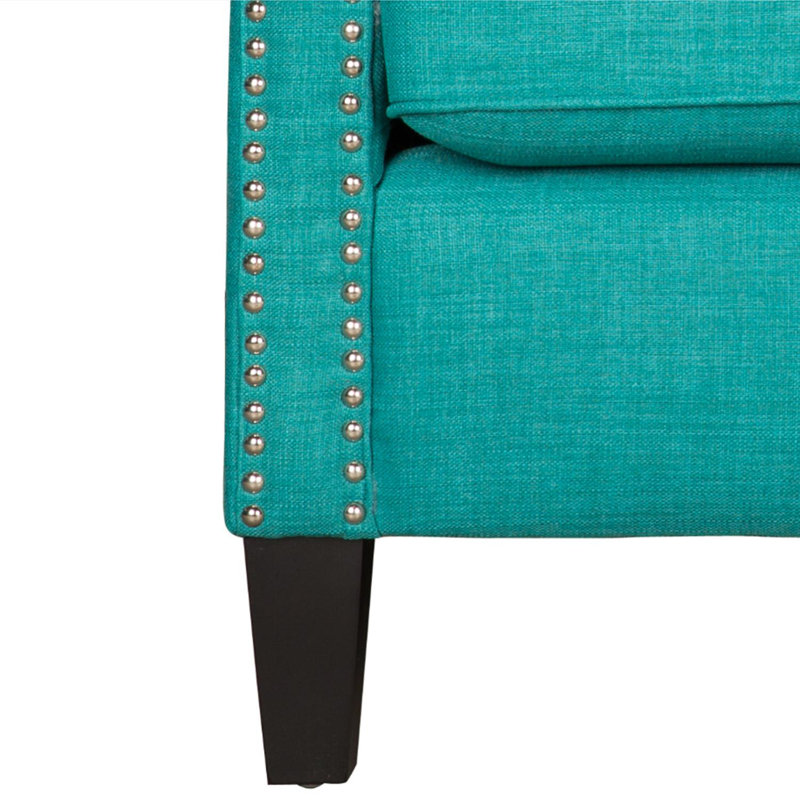 Comisha Upholstered Armchair, Teal