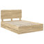 Vidaxl Bed Frame With Drawer Grey Sonoma 100 X 200 Cm Engineer Wood-1957406789-1957406806