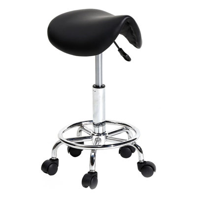 Adjustable Height Ergonomic Lab Stool with Wheels