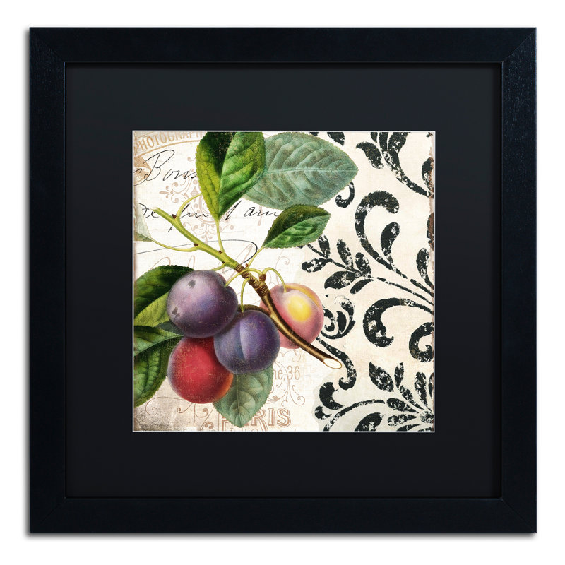 Jadaya «Les Fruits Jardin III», impression encadrée, Noir, H 16 po x l 16 po x P 0,5 po