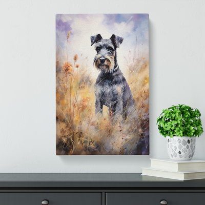 Schnauzer Tachisme - Wrapped Canvas
