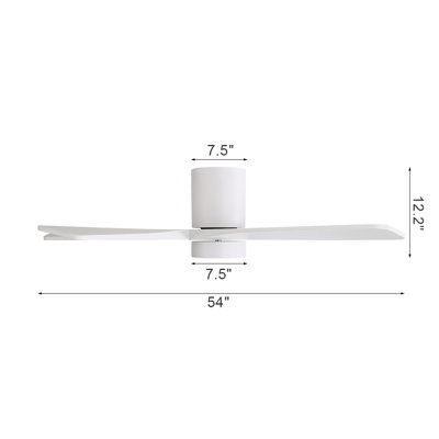 Ventilateur de plafond à 5 pales en bois massif avec ensemble d'éclairage et moteur à courant continu à distance