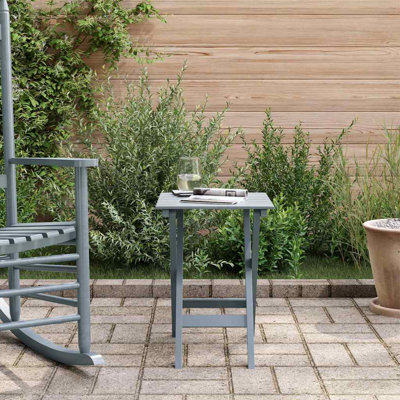 Square Solid Wood Outdoor Side Table - 35 cm W 35 cm D