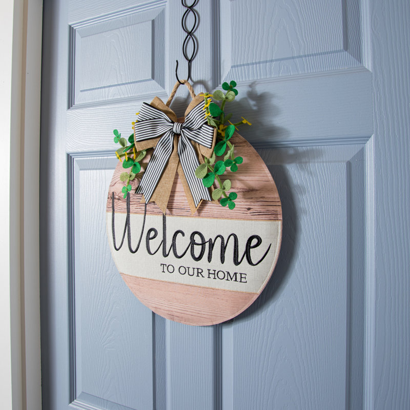 Rustic Welcome to our Home Door Décor Hanging Sign