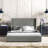 Bed Frame With Headboard, Upholstered Platform Bed Frame With Storage Drawers, Wood Slats, Noise-Free, And Easy Assembly, No Box Spring Needed, Light Gray-492920528