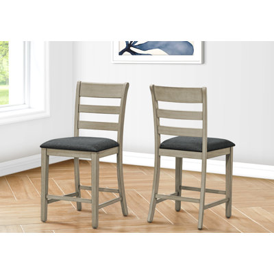 Dining Chair, 44" Height, Counter Height, Dining Room, Kitchen, Set Of 2, Upholstered, Side, Transitional