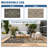 9 x 12 ft Black Brown Polyester Rectangular Area Rug Outdoor Floral Medallion Waterproof Reversible UV Resistant Easy Cleaning for Outdoor