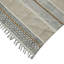Tapis brun vieilli 8 pi x 12 pi à motif géométrique tissé à plat à la main avec franges