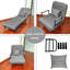 Fauteuil convertible gris - éponge, métal robuste, matériaux de qualité ajustables, fabrication en métal