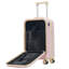 Ensemble de bagage à ouverture frontale 3 pièces, valise de transport rigide avec port USB, bagage extensible avec poignée et roulettes à verrou TSA