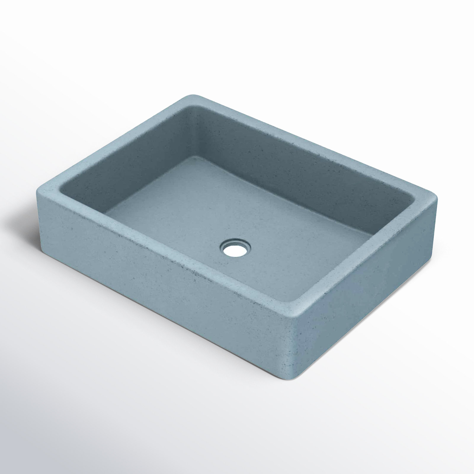 NativeStone Nipomo Dual-Mount Concrete Sink, Ocean