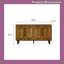 Buffet moderne à 4 portes avec tablettes réglables et console réglable