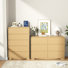 Ensemble de chambre à coucher 2 pièces: commode à 6 tiroirs et commode à 5 tiroirs (ensemble de 2)