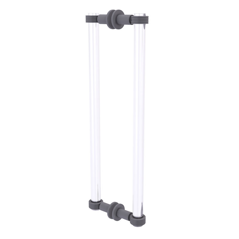Poignée de porte de douche dos à dos Margolis, Gris mat, H 19 po x l 1,7 po x P 7 po
