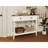 Farmhouse Style Console Table with 2 Drawer and Bottom Storage Shelf for Entryway, Rustic Side Table with Storage Drawer and Shelf for Living room, Hallway(Pagoda Blue)-2083540827