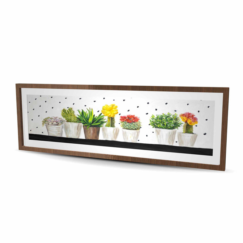 «Small Cactus and Succulents», reproduction encadrée | Décoration intérieure, Brun
