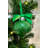 Emerald Green Glam Collection: Beautiful Emerald Green Glittered Ornament with a matching Satin Bow and Ribbon.