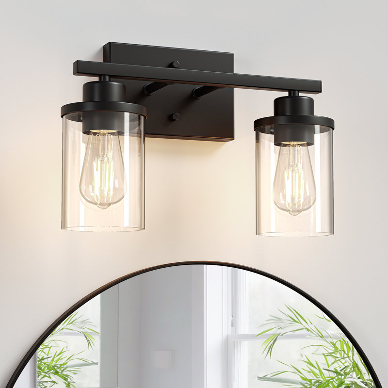 Lumière de meuble-lavabo à intensité variable, Noir mat, 2