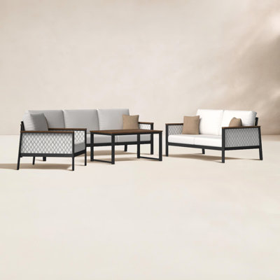 Townsend 4 - Person Outdoor Seating Group with Sunbrella Cushions