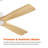 Cayemite 54" W 4-Blade Solid Wood Ceiling Fan-938443412-918004367